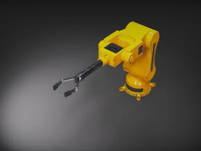 Robotic arm industrial factory gear  3D model