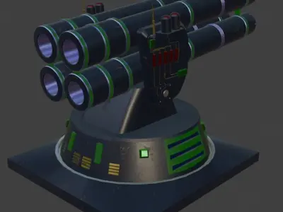 TD Tower 006 Missile Launcher Low-poly 3D model