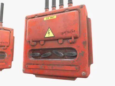 Fusebox small Low-poly 3D model