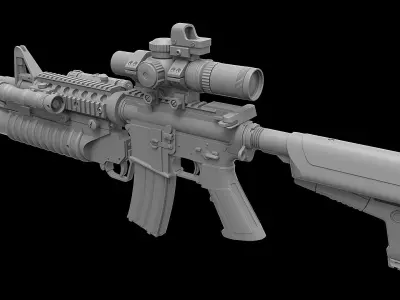 M4 M203 3D model