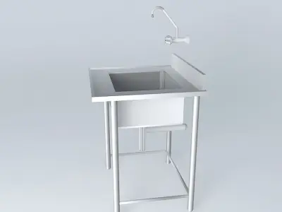 Kit215 Bancada Inox Cuba V2 por Alex Marques Free 3D model
