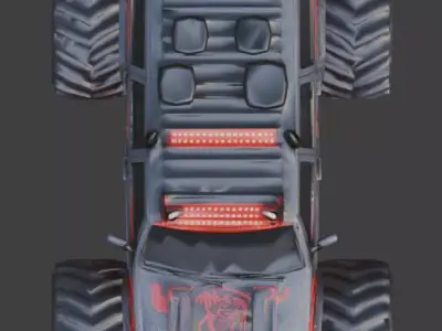 Possessed Demon Monster Truck 3D Model Low-poly 3D model