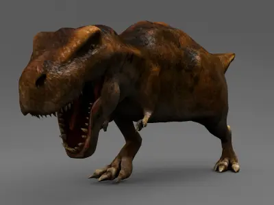 Tyrannosaurus Rex Jurassic Dinosaur Low-poly 3D model