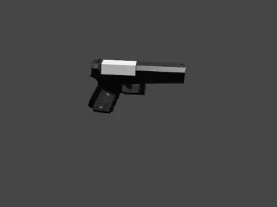 A gun Free low-poly 3D model