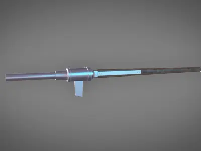 Medieval HandCannon Long handle Version 3D Model Lowpoly Low-poly 3D model
