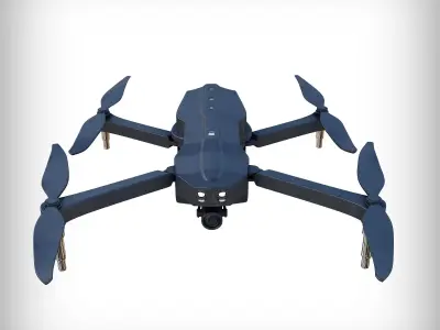 black drone 3D model Low-poly 3D model