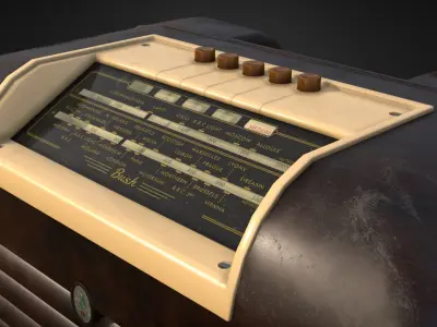 1950 Bush DAC10 Vintage Radio Free 3D model