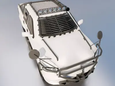 Realistic Off Road Pickup Truck 3D Model High Quality Tactical 3D model