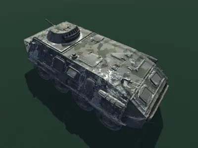 Armoured personnel carrier Low-poly 3D model purchase