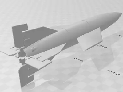 A4b Aggregat 4b Winged V2 German Missile 3D print model
