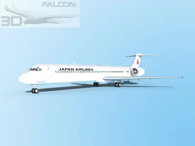 Falcon3D MD-80 Japan Airlines 3D model
