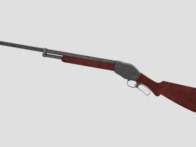Shotgun Low-Poly Low-poly 3D model