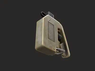 Electronic detonator Low-poly 3D model