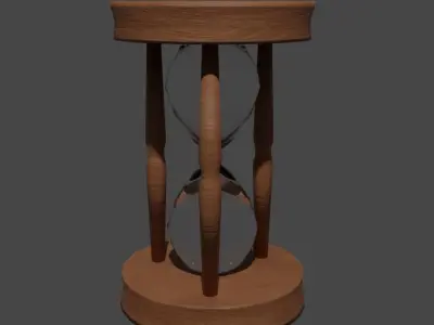 Wooden Hourglass 3D model
