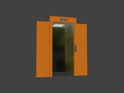 Simple elevator Low-poly 3D model