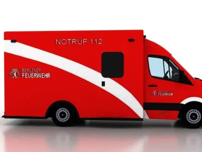 Mercedes Benz Sprinter 2015 Truck Germany Ambulance 3D model