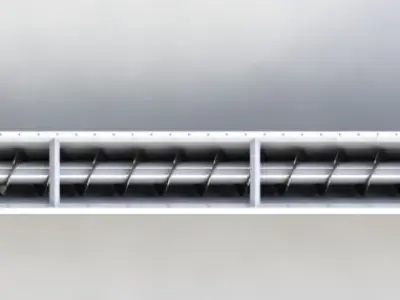 diameter 470 length 6500 helical conveyor screw conveyor 3D model