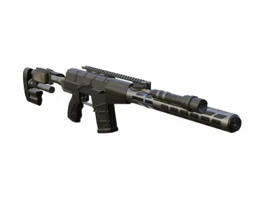 sci-fi vss elite Low-poly 3D model