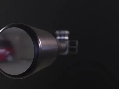 Scope rifle Low-poly 3D model