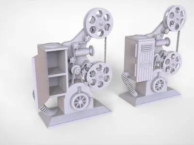 Retro Film projector 3D model