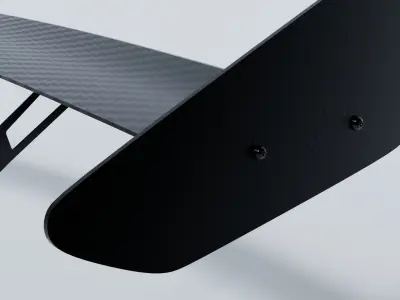 Simple Spoiler Car  Free 3D model
