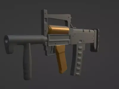 MACHINE GUN - GROZA Low-poly 3D model