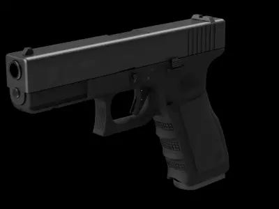 Glock 17 Low-poly 3D model 5