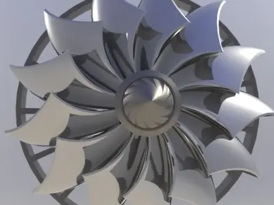 Gas turbine Free 3D model