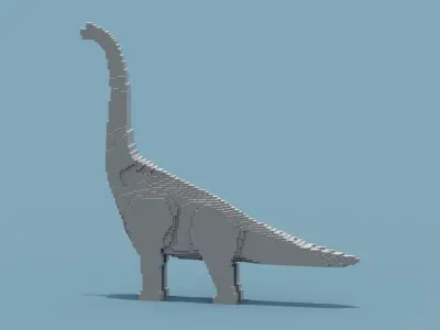 Brachiosaurus Low-poly 3D model