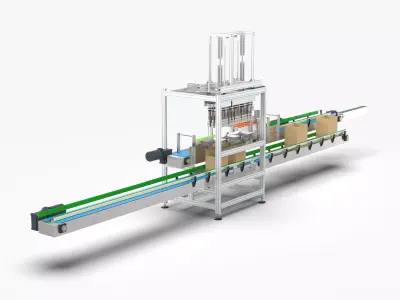 Fully Automatic Box Packing Machine 3D model by Lovano