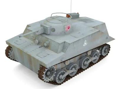 Tank Type 2 Ka-Mi Low-poly 3D model