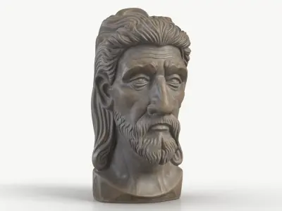 Old Man Bust 1 3D model