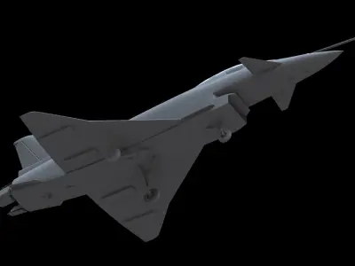 Rockwell-MBB X-31 Free low-poly 3D model