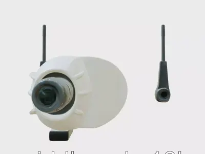 Modern Broadcast Antenna with Versatile Dipoles Low-poly 3D model