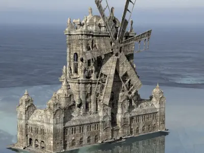 Innsmouth Horror Factory Windmill 3D 3D model