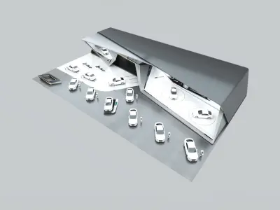 auto booth  3D model by chenchenchangchang