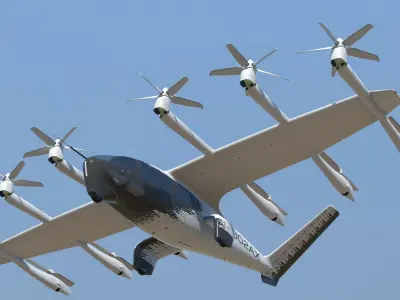 Archer Midnight EVTOL Extended version Low-poly 3D model