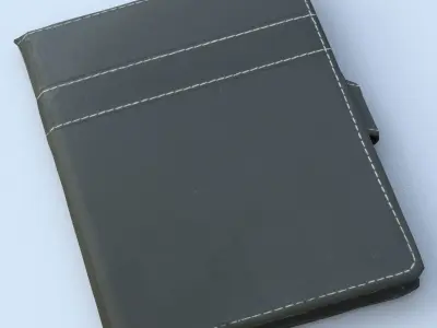 Notebook Low Poly leather journal Low-poly 3D model