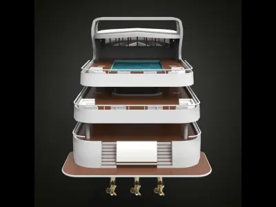 YACHT BOW AXE Low-poly 3D model