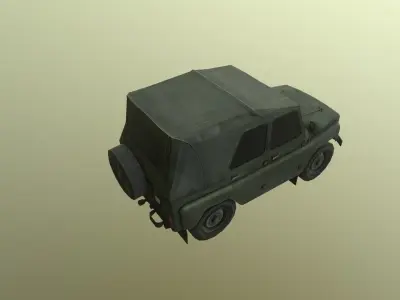 UAZ Jeep - Lowpoly Game Ready  Low-poly 3D model