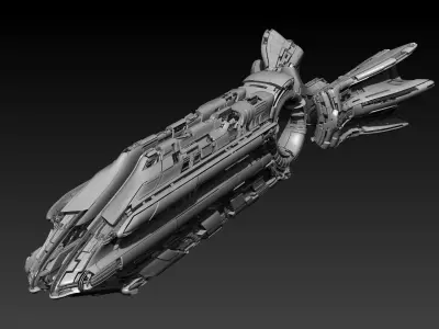 Spaceship Concept 3D model purchase