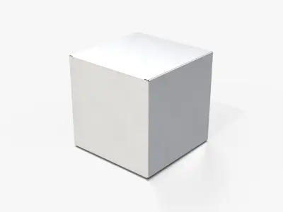 Tuck Top Boxes – White Cube and Flat Set 3D model