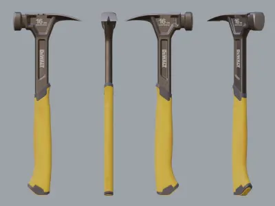 Hammer DeWALT Low-poly 3D model