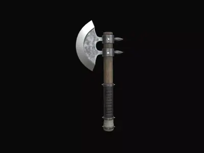 axe medieval Low-poly 3D model purchase
