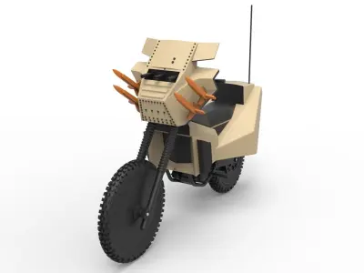 Military bike from Megaforce 1982 Scale 1 to 12 3D print model