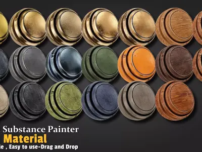 20 Gun Smart Materials in Substance Painter Texture