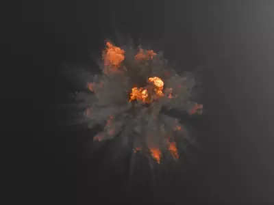 High Resolution Flak Midair Explosion 3D model