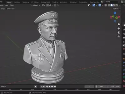 Russian General Valery Gerasimov Chess Piece 3D print model