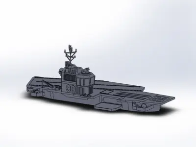 aircraft carrier INS Vikramaditya 3D print model