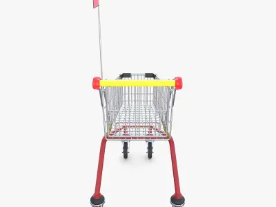 Kid shopping cart v1 Low-poly 3D model